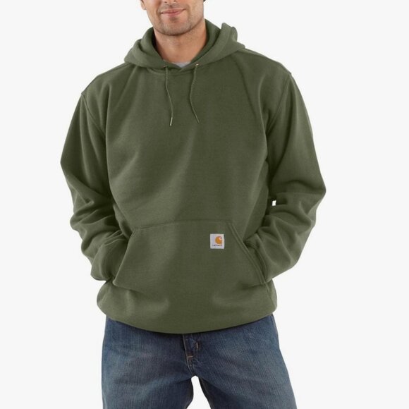 Carhartt Men’s Small Loose Fit Midweight Logo Sleeve Pullover Sweatshirt Green - Picture 1 of 15